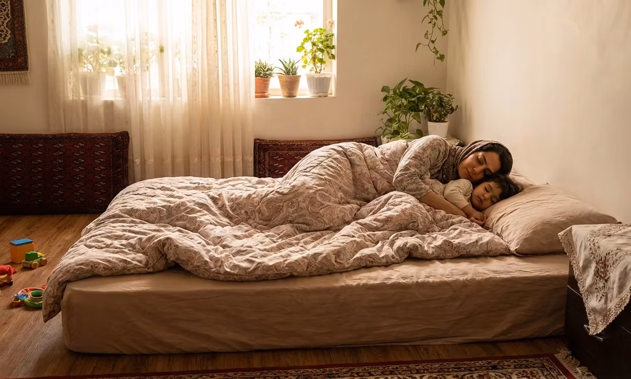 آیا خوابیدن کنار کودک عادت بدیه؟