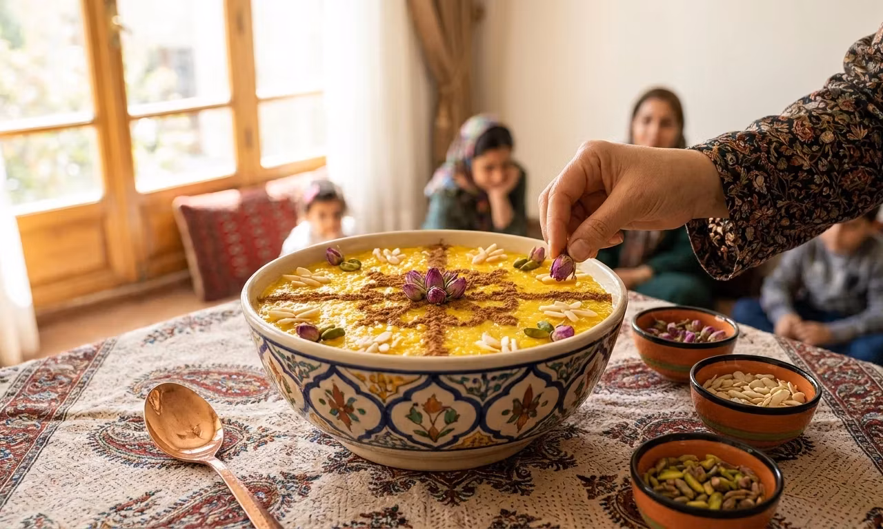 طرز تهیه شعله زرد مجلسی و نذری | دستور پخت شعله زرد خوشمزه و خوشرنگ