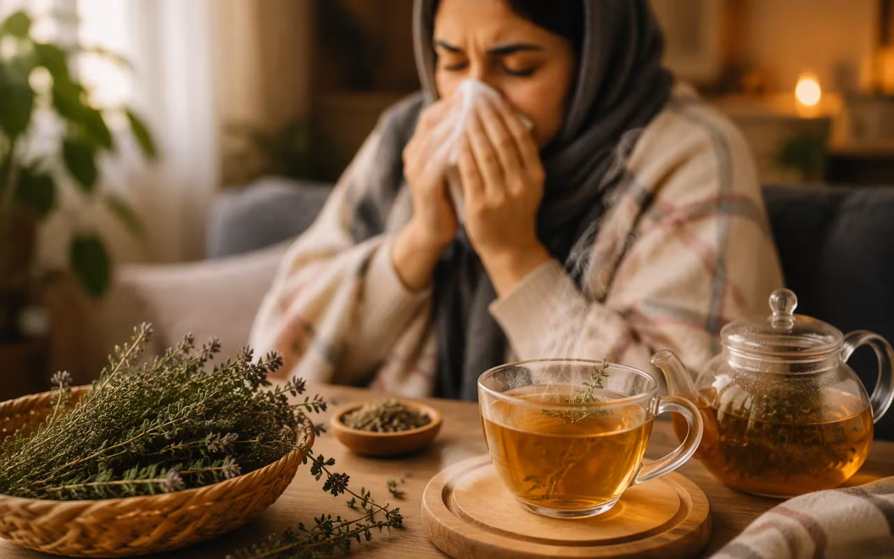 خواص دمنوش آویشن برای سرماخوردگی و گرفتگی بینی