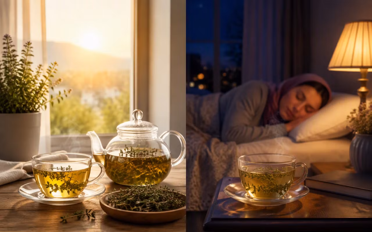 بهترین زمان مصرف دمنوش آویشن؛ صبح یا شب؟